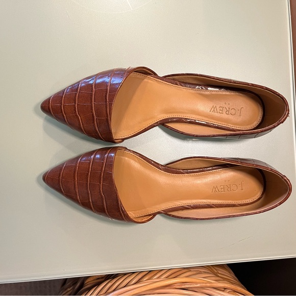 J. Crew Zoe crocodile-embossed d'Orsay flats - Picture 4 of 5